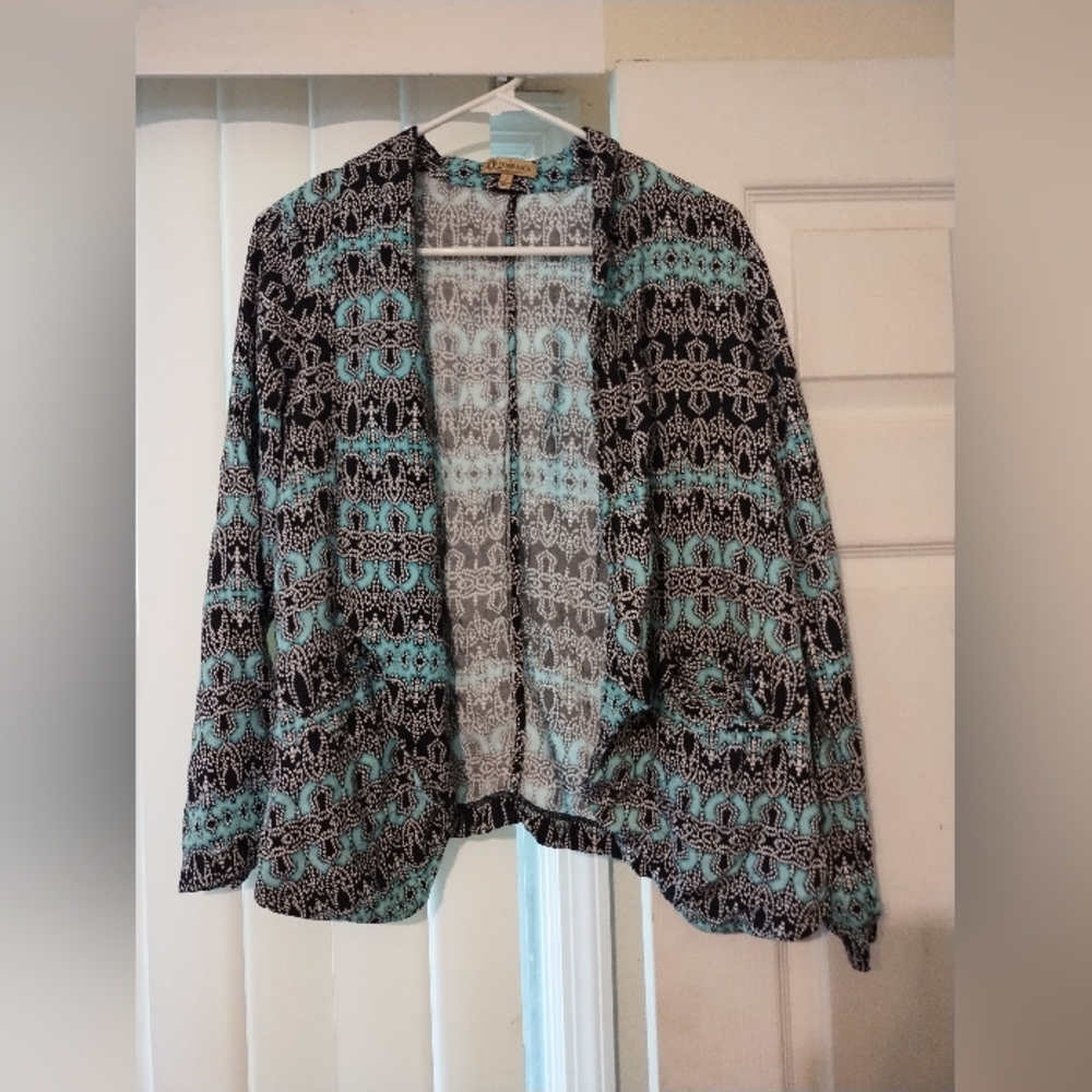 Democracy Boho Long Sleeve Cardigan Size Small Has Pockets